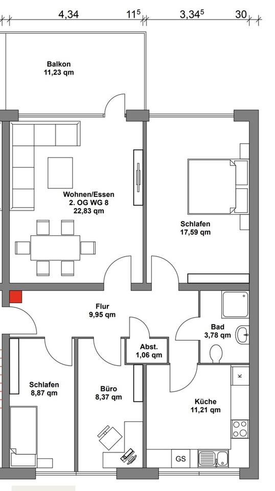 Möblierte 4 Zi Wohnung in HH Lokstedt nahe Beiersdorf – Bild 13
