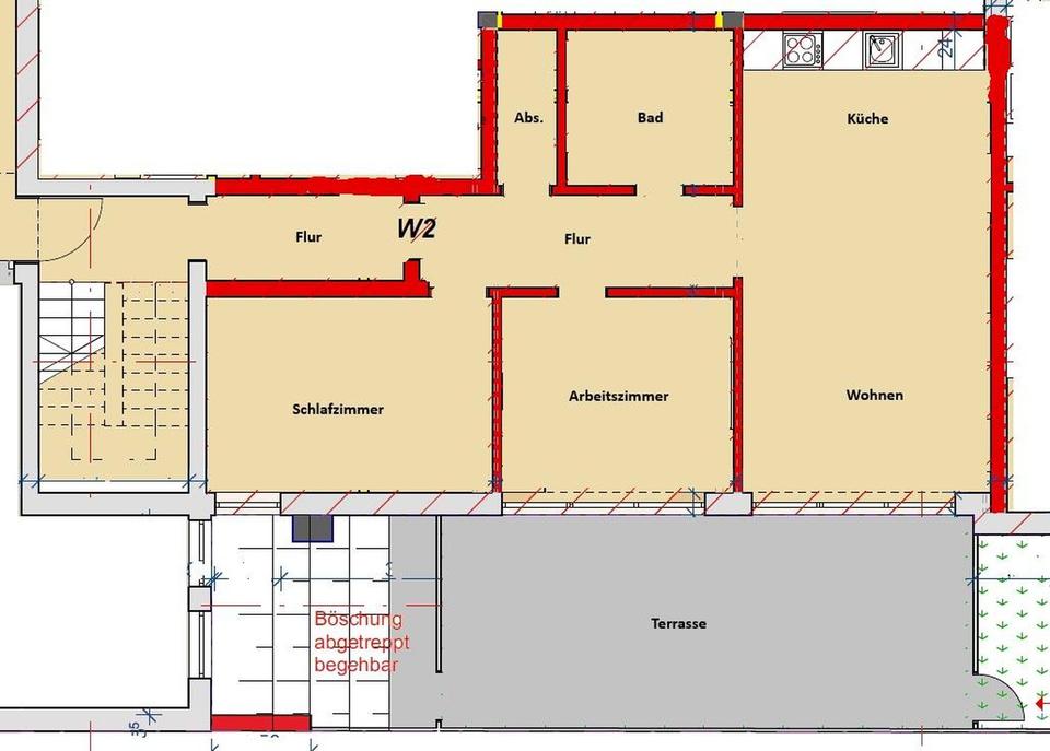 3-Zimmer Wohnung in Traumlage mit Küche und Terrasse – Bild 15