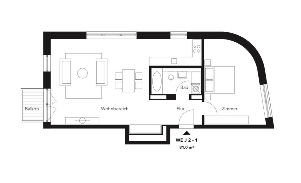 2-Zimmer Apartment mit Einbauküche, Balkon und Keller. – Bild 10