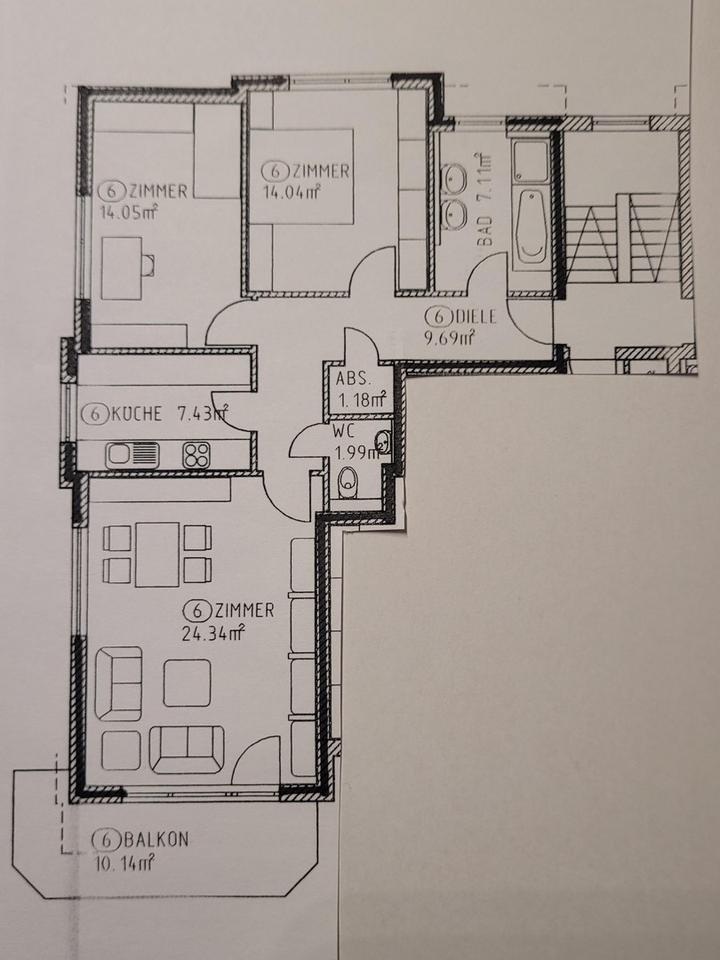 Pforzheim-Südstadt, Helle und ruhige 3-Zimmer-Wohnung – Bild 16