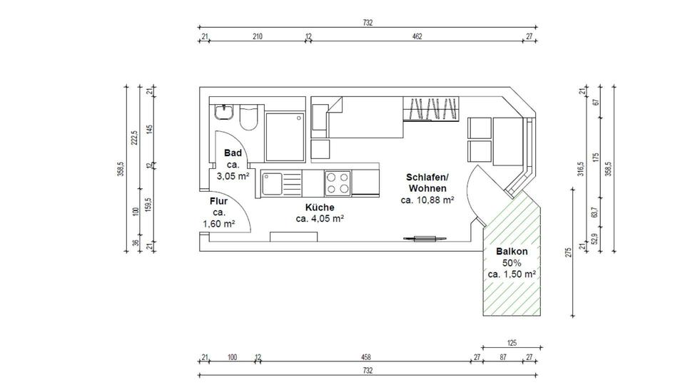 UNI-UNICORN L7: saniert, Balkon, TG & Premiumküche – 7% Rendite-Turbo – Bild 13