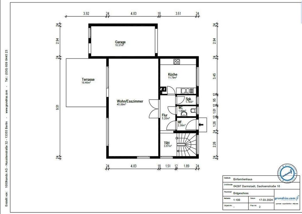 Helles, großzügiges Haus mit Einliegerwohnung – sehr gute Infrastruktur 64297 – Bild 21