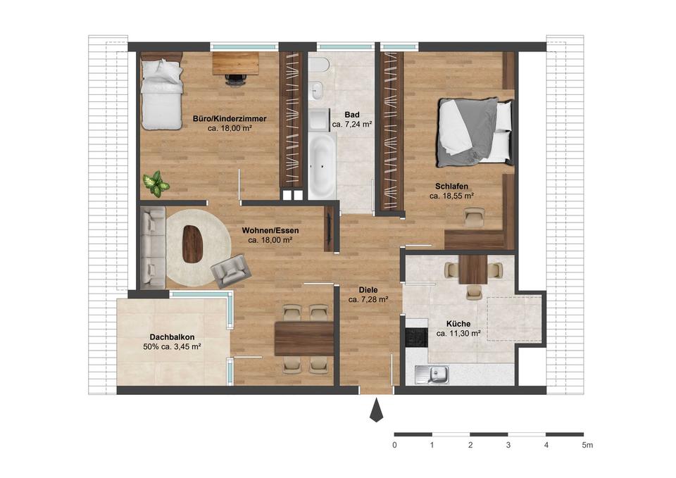 5,4% Rendite Kapitalanlage - 3-Zi-Whg in Weil am Rhein - Provisionsfrei – Bild 19