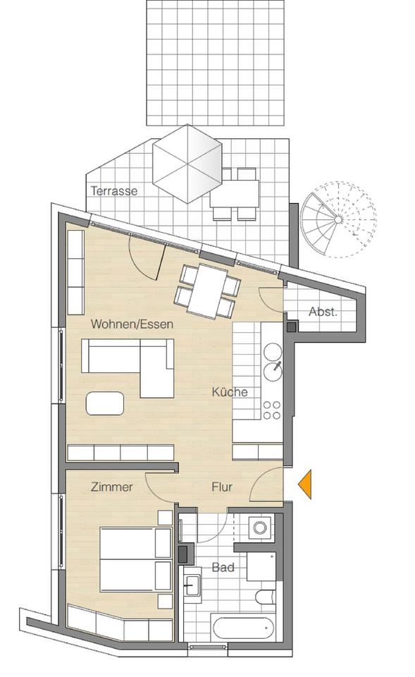Moderne 2-Zi Wohnung in Stuttgart-West mit Terrasse, EBK, Aufzug, Tiefgarage, Wallbox – Bild 5