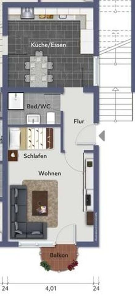 Möblierte 1.5-Zi-Wo mit Balkon und Garten – Bild 20